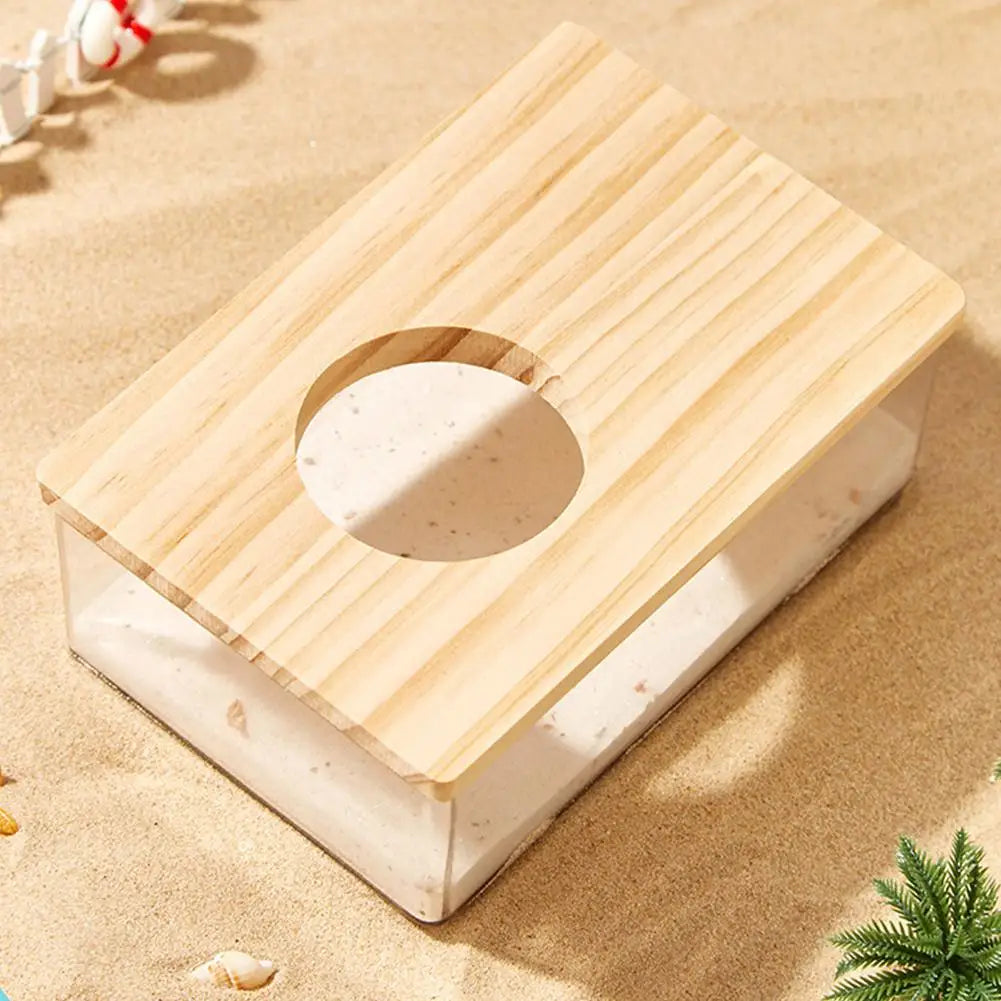 Hamster Golden Bear Sand Bath Box Acrylic - MyPetDollar.com