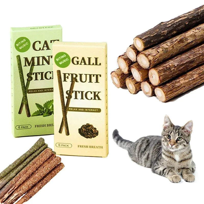 6pcs Natural Matatabi Cat Stick Mint Caught - MyPetDollar.com