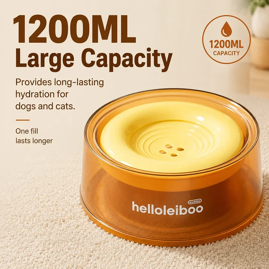 1200ml Floating Dog Bowl Anti Splash Slow - MyPetDollar.com