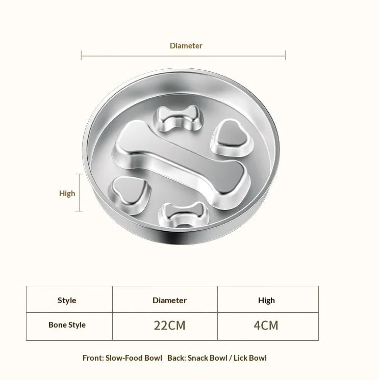 Slow Feeder Dog Dish Stainless Steel Metal Non Slip Lick Plate