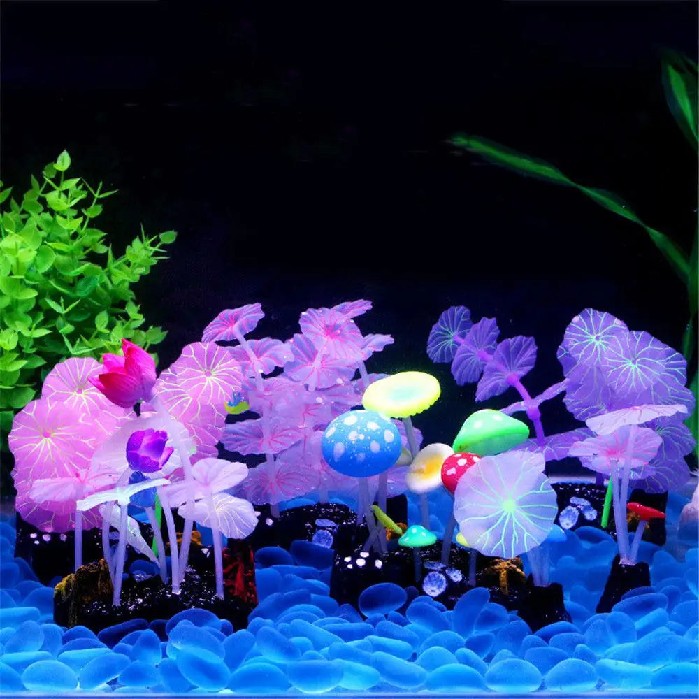 9pcs Artificial Plants Fish Tank Decorations - MyPetDollar.com