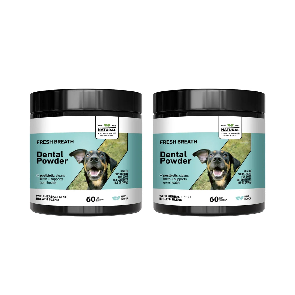 Pet Dental Care Powder – Mint Formula for Dogs & Cats Cleans – 3 Colors