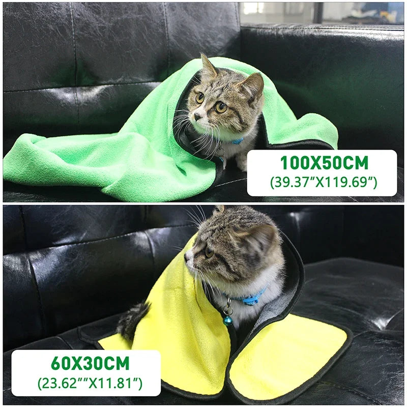 Quick-Drying Pet Towel Absorbent Pet Bath - MyPetDollar.com