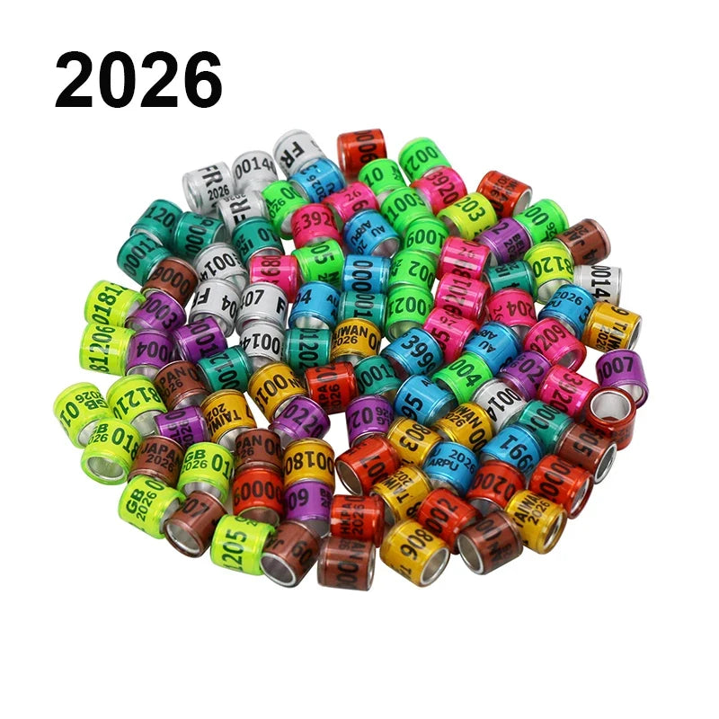 100 Pcs2026 Aluminum Plastic Pigeon Foot - MyPetDollar.com