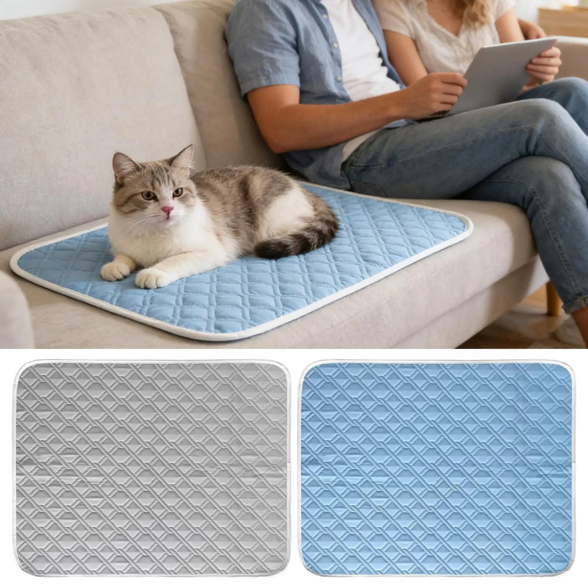 Cooling Pet Mat Breathable Washable Summer - MyPetDollar.com