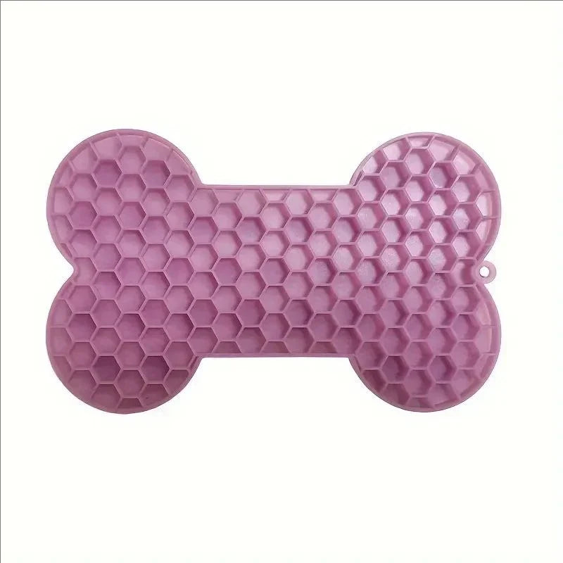 Bone Shape Silicone Licking Pad Dog Peanut Butter Slow Food – 11 Colors