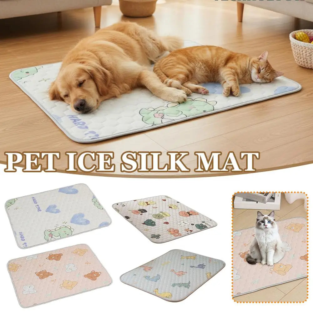 Pet Cooling Mat Ice Silk Self Cooling - MyPetDollar.com