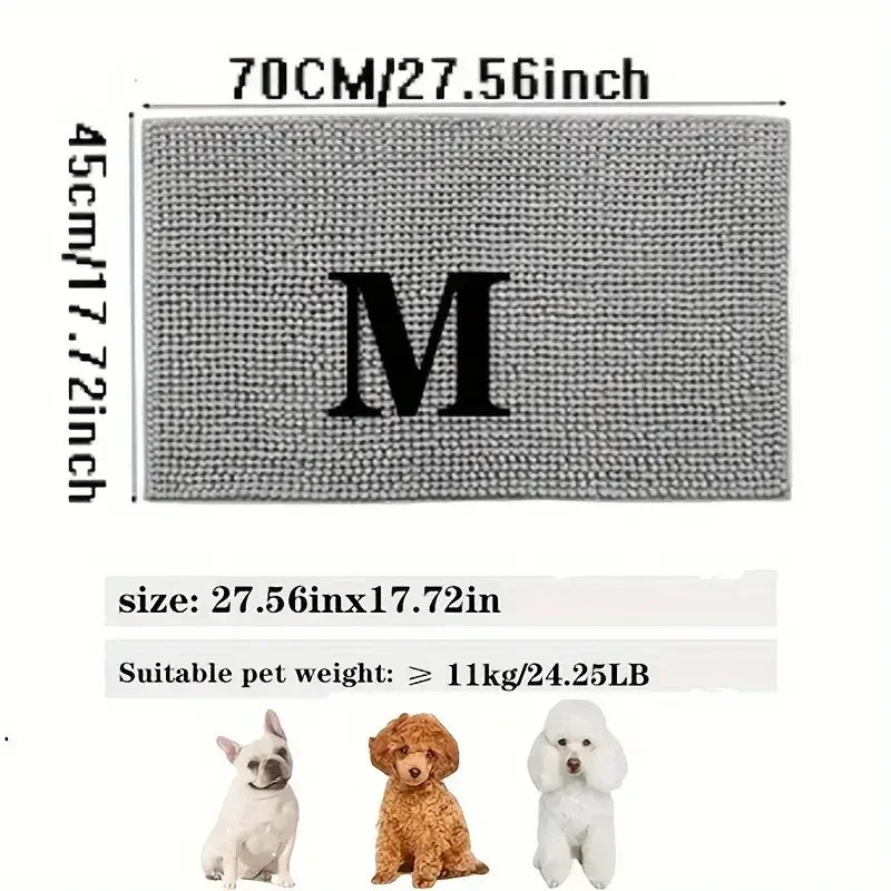 Dog Door Mat Mud Catcher - Absorbent Non Slip Pet Paw
