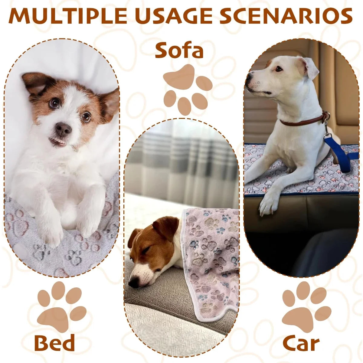 Cute Flannel Pet Blanket Cartoon Dog Paw - MyPetDollar.com