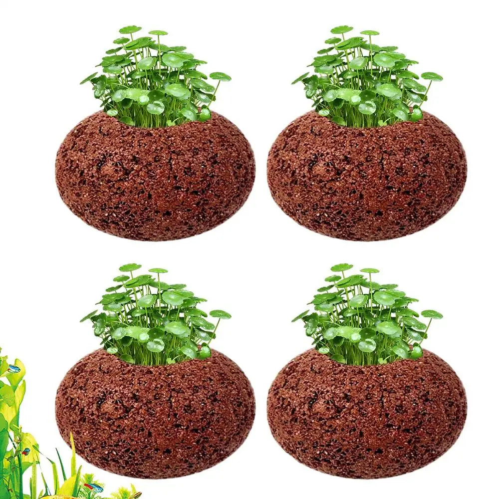 Aquarium Plant Weights Volcanic Stone Anti Floating Aquatic – 2 Colors