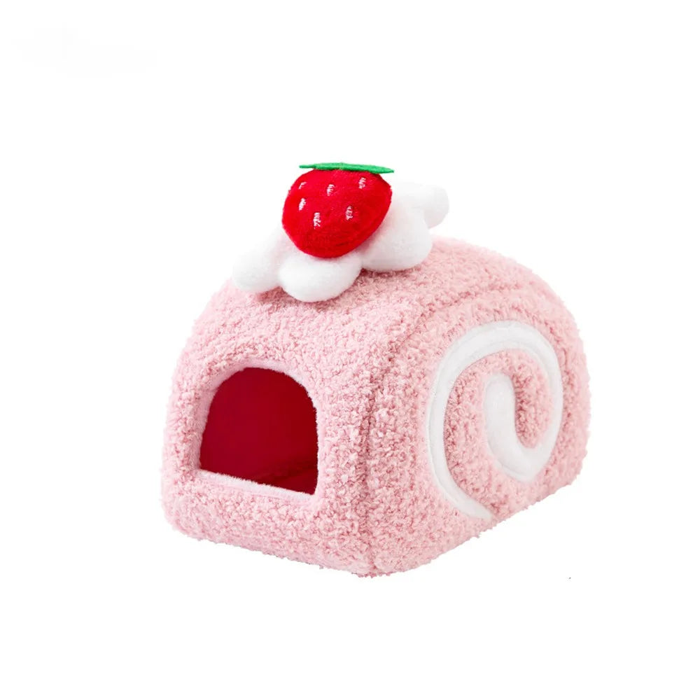 Warm Hamster Cake Nest Swiss Roll Shape Cute - MyPetDollar.com