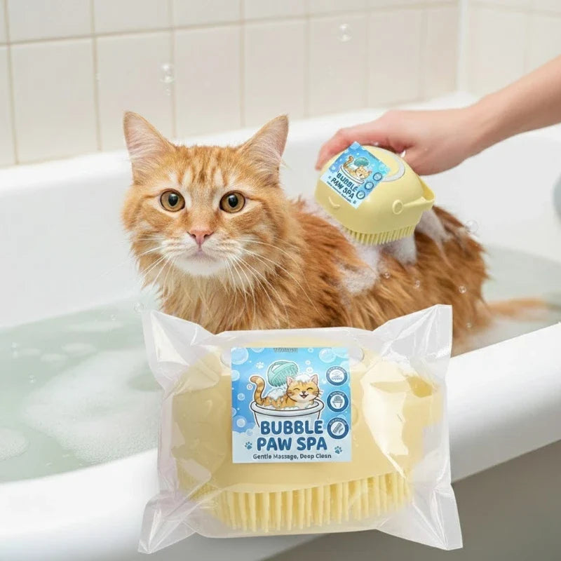 Pet Bath Massage Brush Soft Silicone Dog & Cat Shower Comb – Dog Supplies