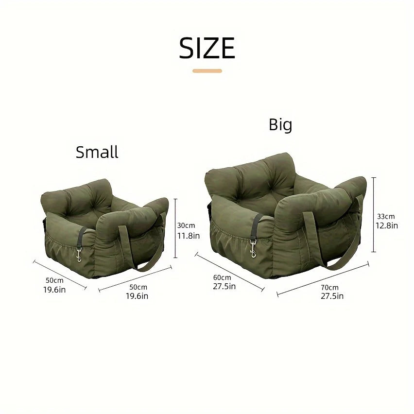 Dog Car Seat with Safety Belt - Non-Slip Pet - MyPetDollar.com