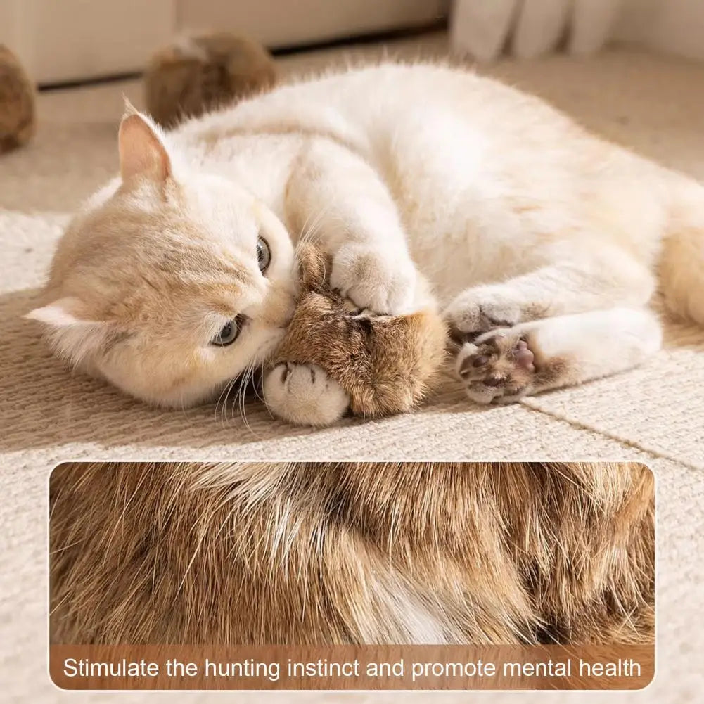 Cat Toy Ball Bunny Kick Cat Toy Furry Ball - MyPetDollar.com