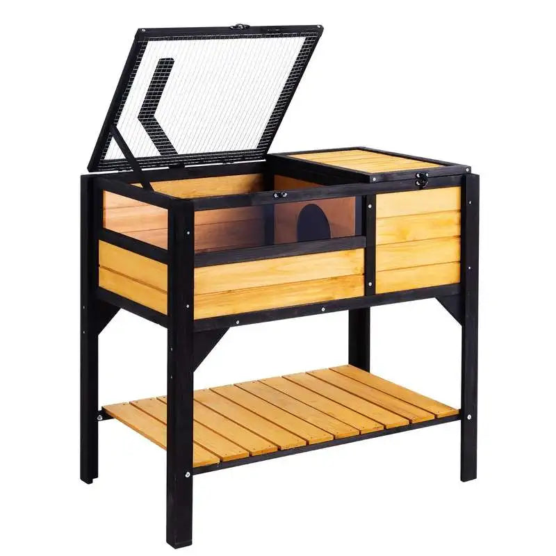 Wooden Turtle House Indoor And Outdoor - MyPetDollar.com