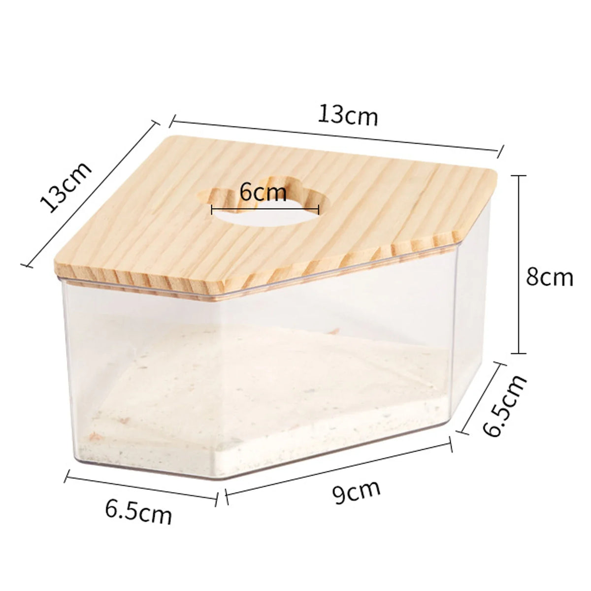 Hamster Bathroom House Clear Sand Box – 3 Colors