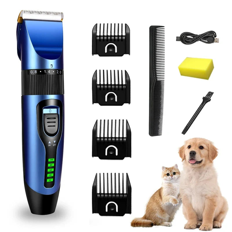 Professional Pet Hair Clipper Rechargeable Dog & Cat Trimmer