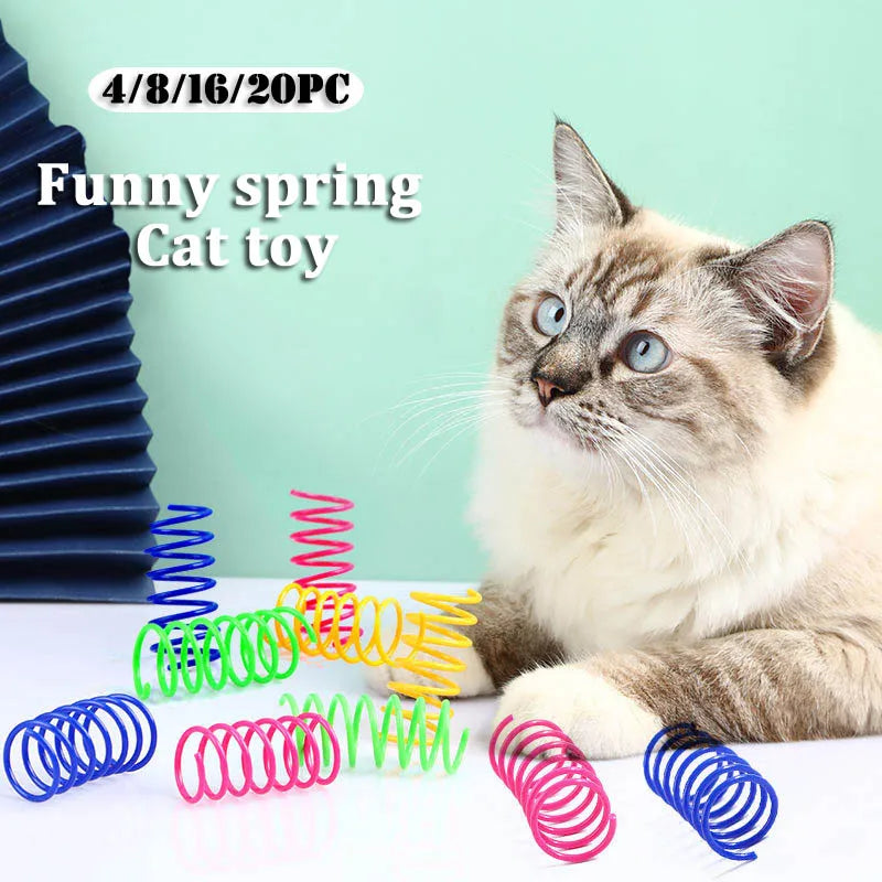 Funny Spring Cat Toy Colorful Coil Spiral - MyPetDollar.com