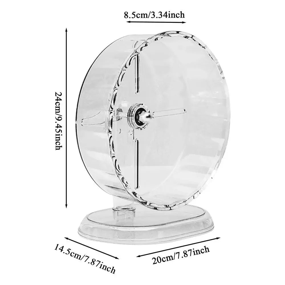 Silent Hamster Running Wheel Easy to Disassemble Transparent for Small Pets