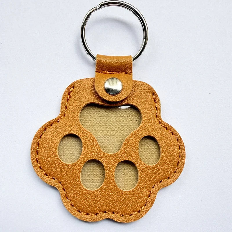 Dog Hair Collector Keychain Leather Pet Memorial Keepsake Fur