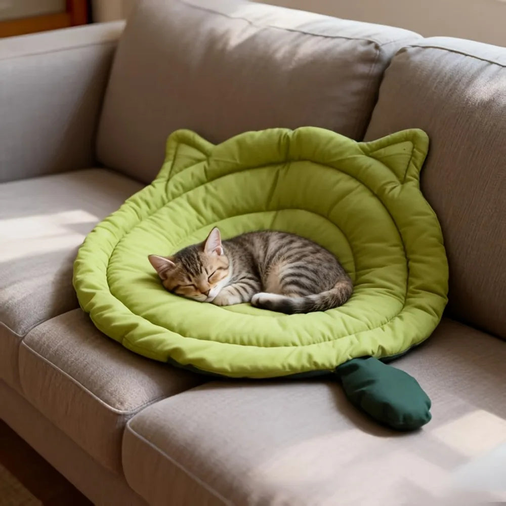 Cute Plush Cushion Cat Bed 1pcCat Shaped Pet - MyPetDollar.com