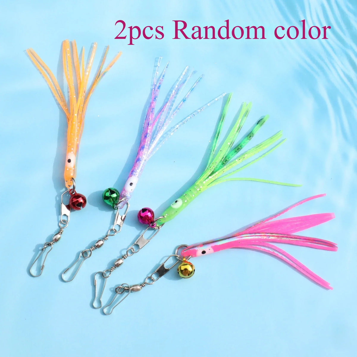 Silicone Octopus Replacement Head for Simulated Small Fish Cat – 4 Colors