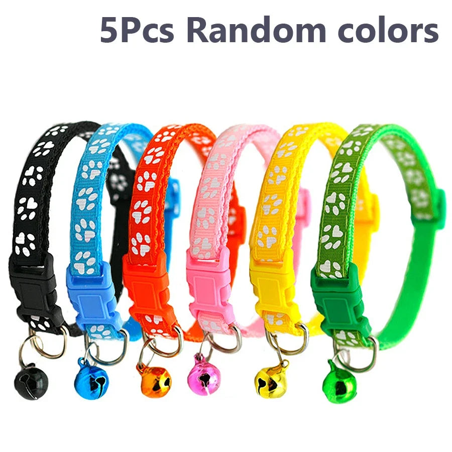 Adjustable Footprint Pet Collar – 12 Colors
