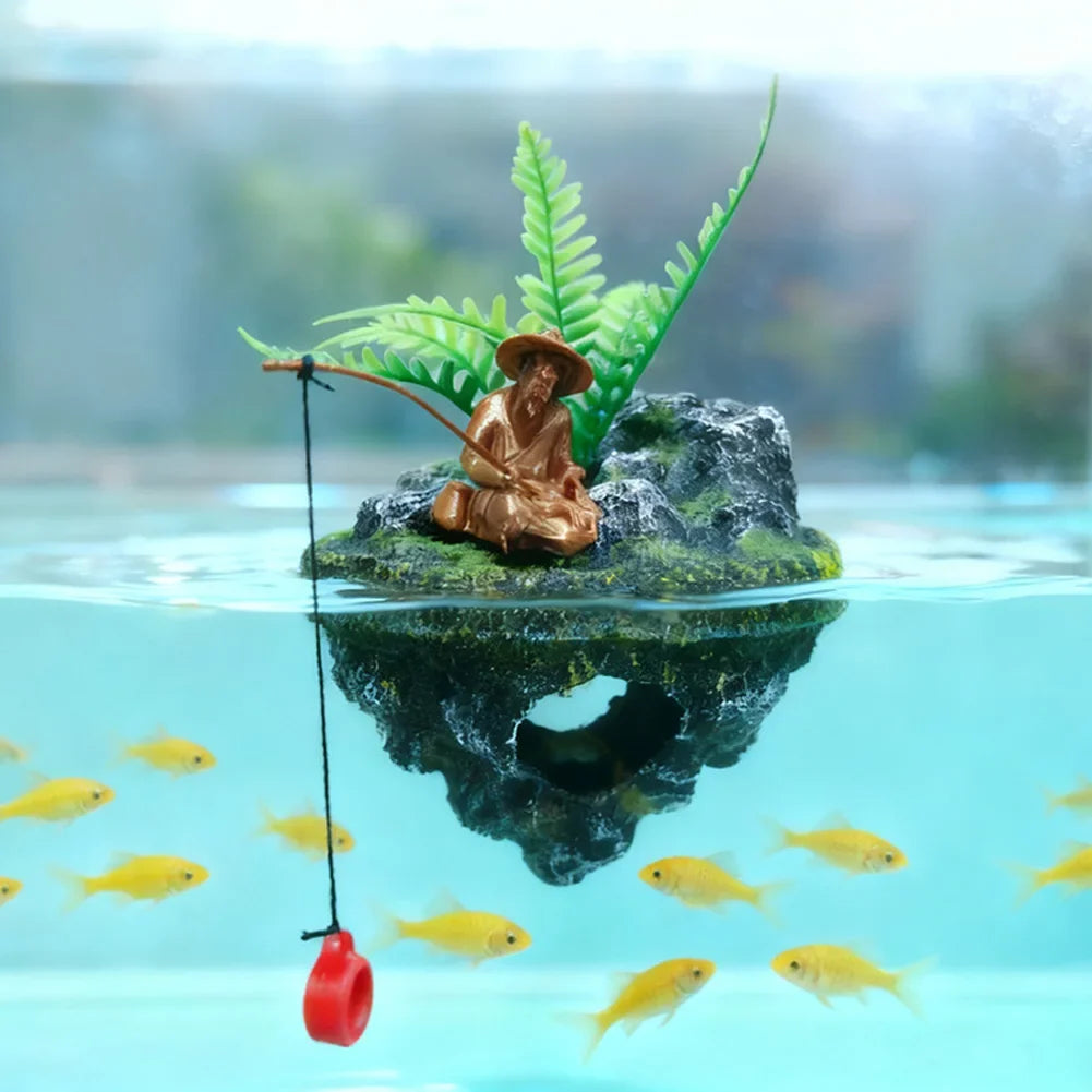 Mini Floating Island Ornament for Aquariums