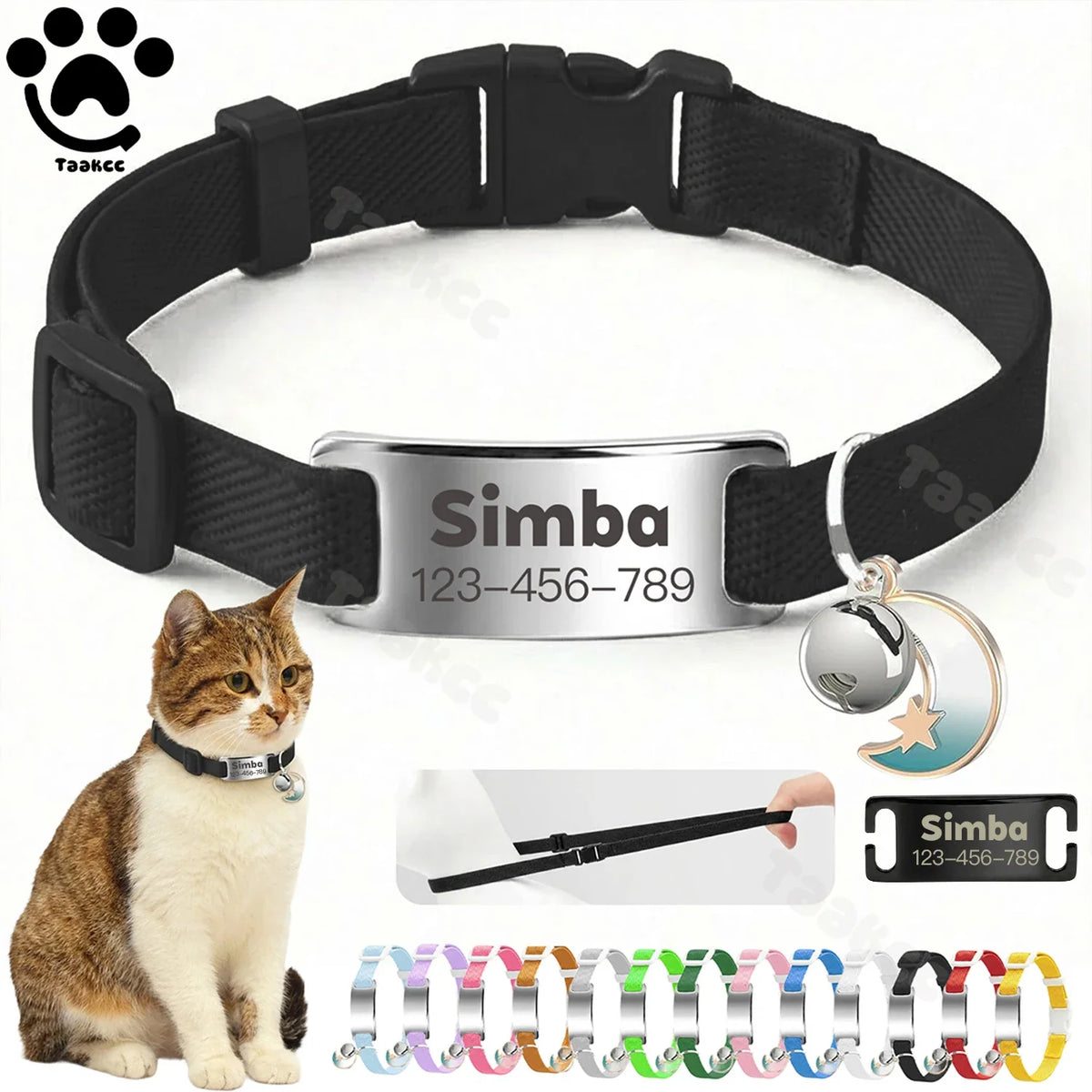 Customized Fashion Elastic Cat Collar Free - MyPetDollar.com