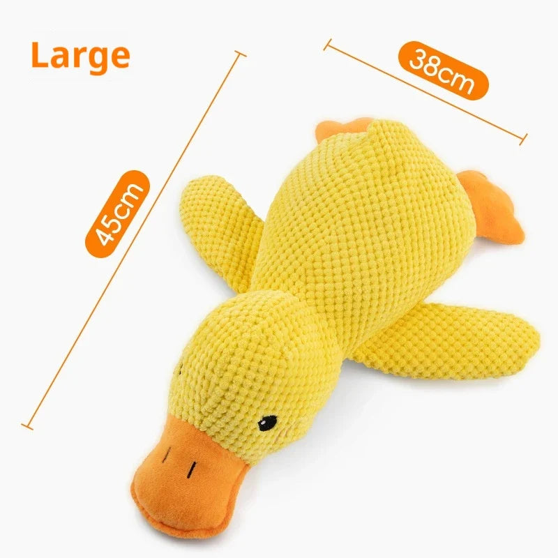 Dog Plush Duck Plaything, Squeaky Bite Resistant Pet Toy – 3 Colors