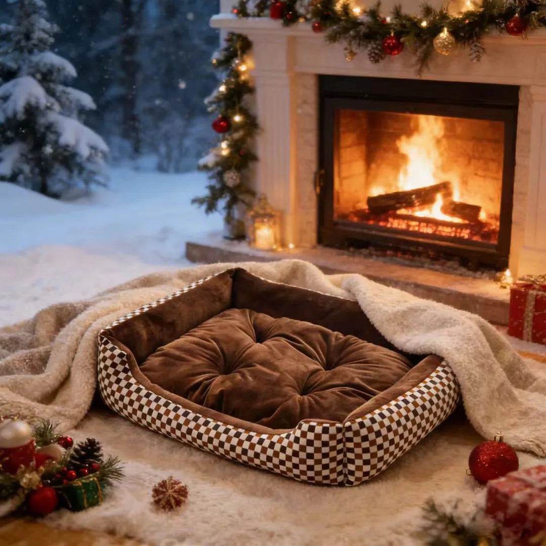 Soft Plush Dog Bed Washable, Warm Cat Nest - MyPetDollar.com