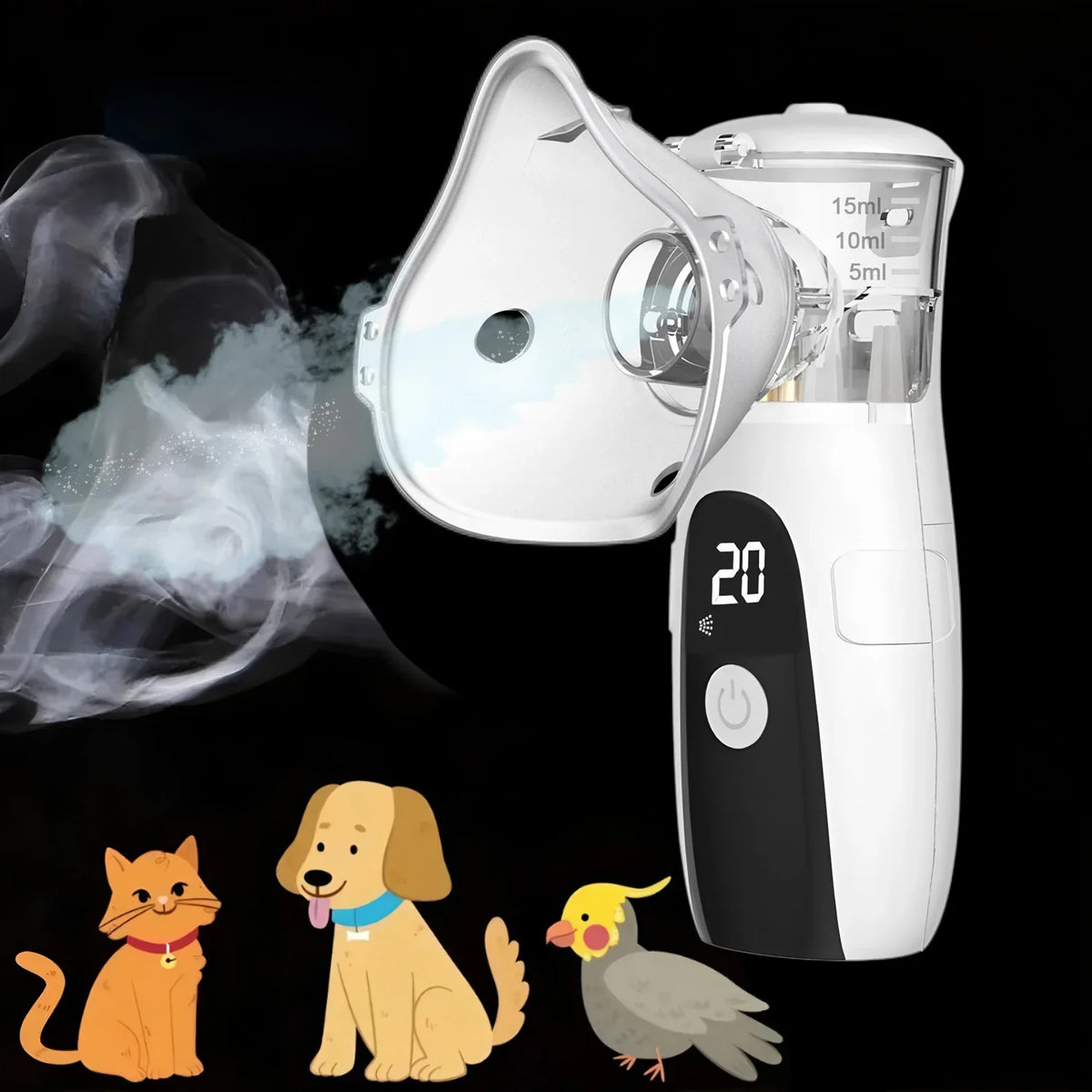 Handheld Pet Dog Cat Nebulizer Low Noise - MyPetDollar.com