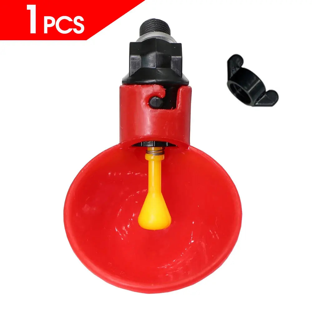 Farm Automatic Quail Drinker Plastic Chicken Waterer Bowl – 7 Colors