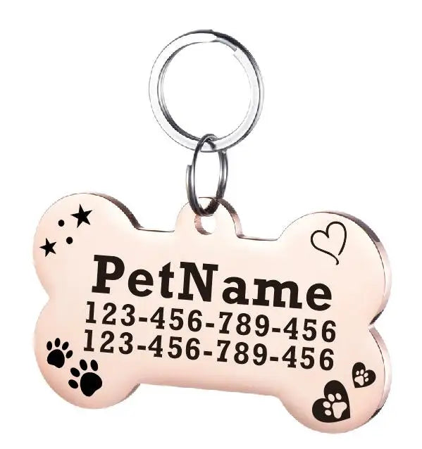 Customized Dog ID Tag Stainless Steel Pet - MyPetDollar.com