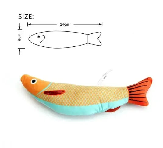 Interactive Cat Toys Fish,teeth Grinding Catnip