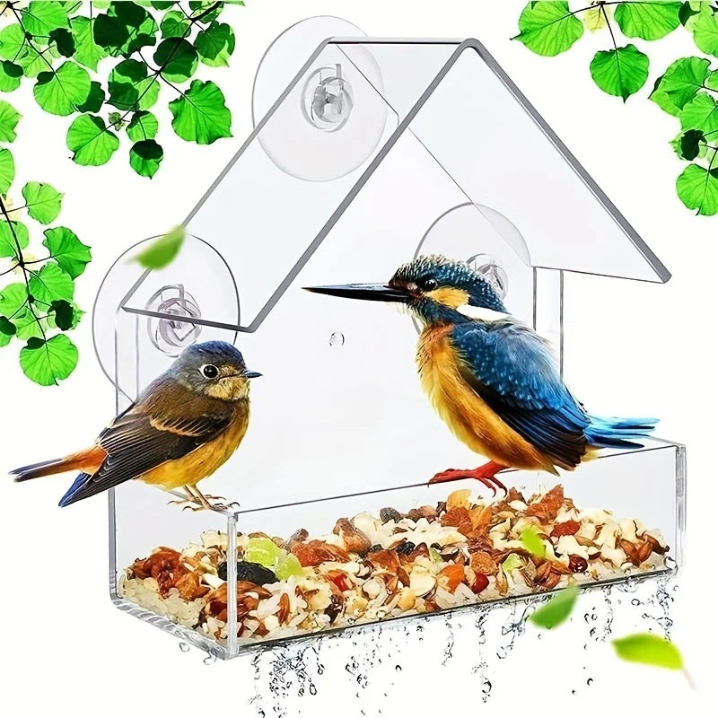 Acrylic Window Bird Feeder Ultra-strong Suction Cup