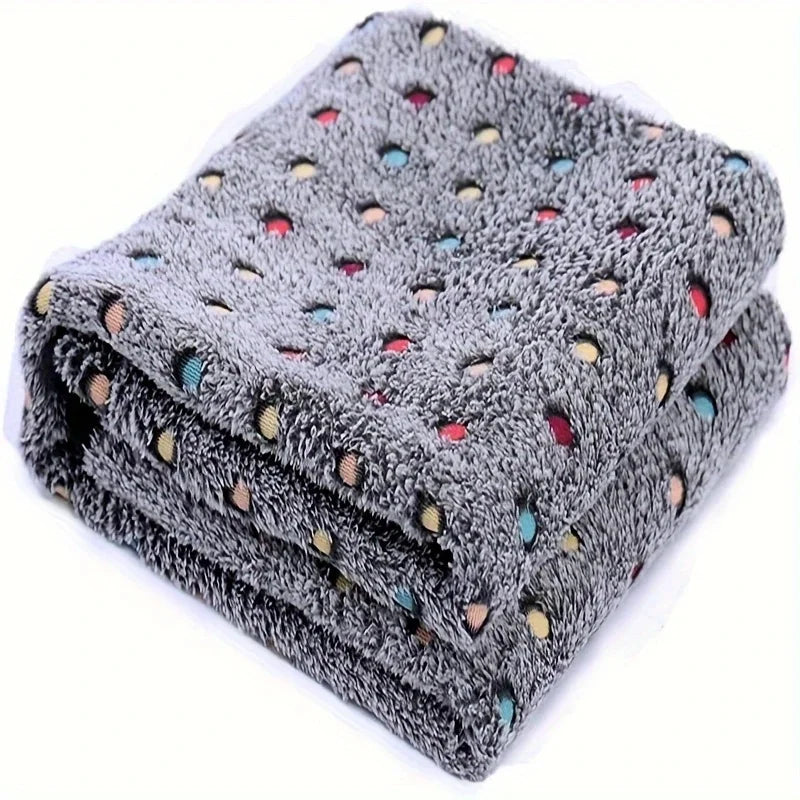 Soft Fluffy Pet Blanket Cute Dot Pattern - MyPetDollar.com
