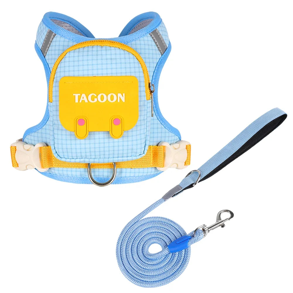 Cute Backpack Dog Harness with Leash, - MyPetDollar.com