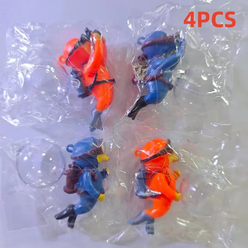 Floating Diver Fish Tank Ornament Cute PVC Suspended Figurine – 8 Colors