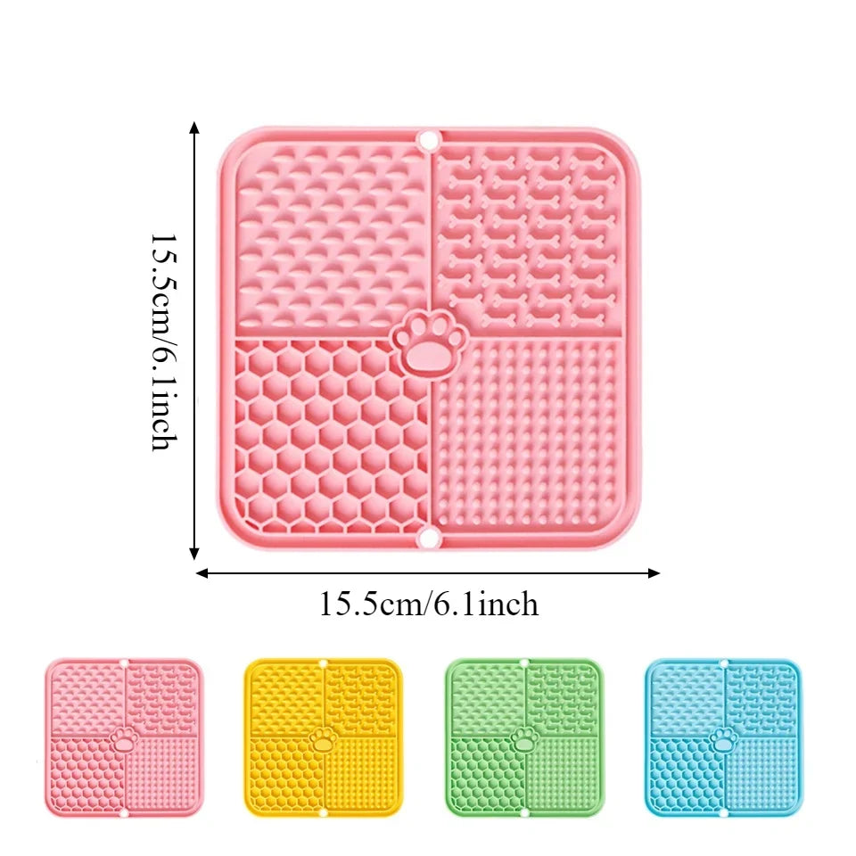 15.5x15.5cm Slow Feeder Licking Mat Food - MyPetDollar.com