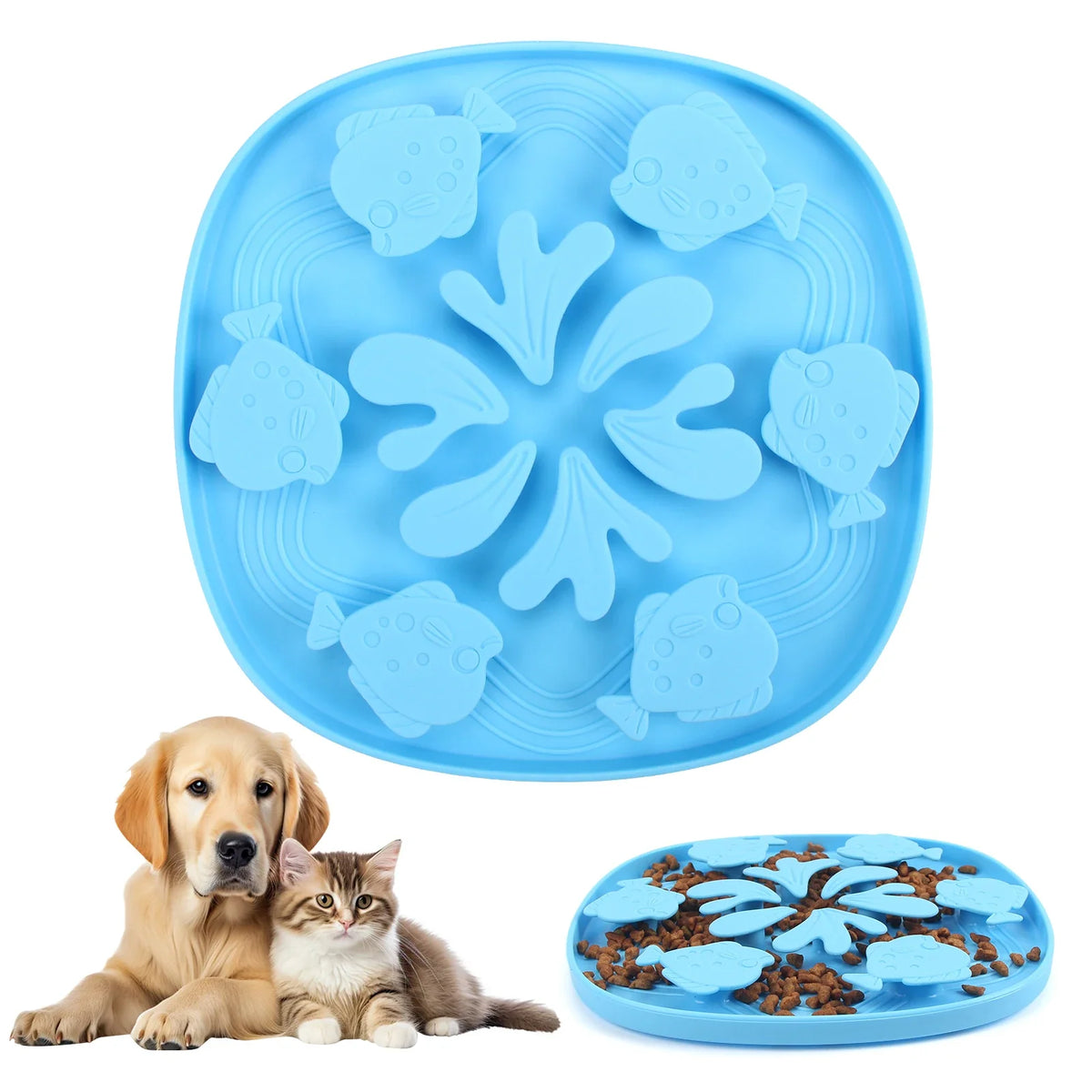 Silicone Pet Slow Feeder Bowl Licking Pad – 4 Colors