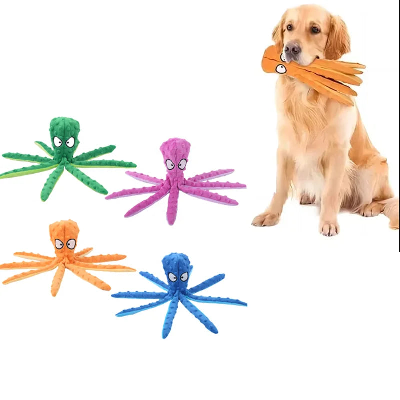 Pet Plush Toy Dog Squeak Octopus Shell - MyPetDollar.com