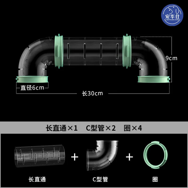 Hamster tunnel straight pipe DIY pipe cage - MyPetDollar.com