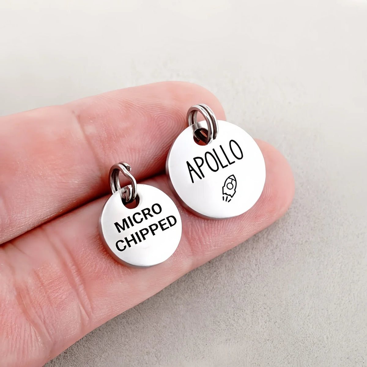Custom Engraved Pet ID Tag - 12mm Tiny - MyPetDollar.com