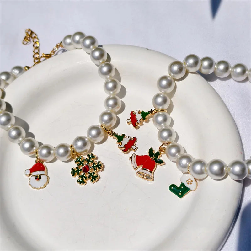 Fashion Adjustable Pearl Pet Collar with - MyPetDollar.com