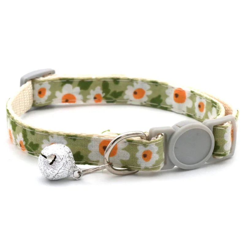 Adjustable Little Daisy Dog Neck Scarf Puppy Breakaway Cat – 8 Colors