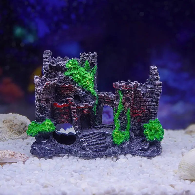 Artistic Castle Shaped Resin Rockery, One - MyPetDollar.com