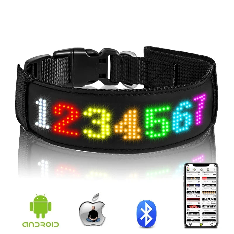 RGB Color LED Collar with Programmable LED - MyPetDollar.com
