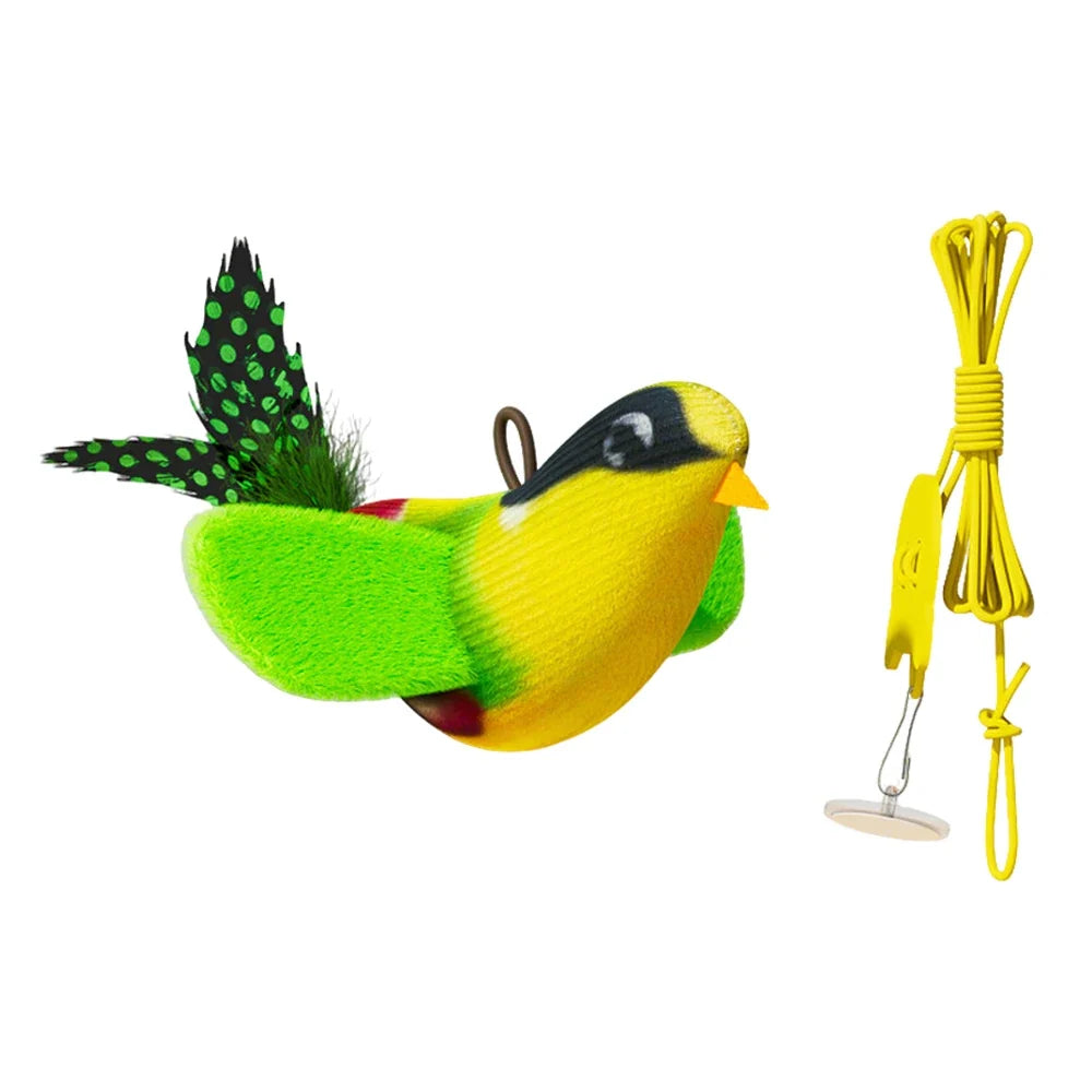 ILMH Indoor Interactive Birds Plaything for Cat Chasing Teasing