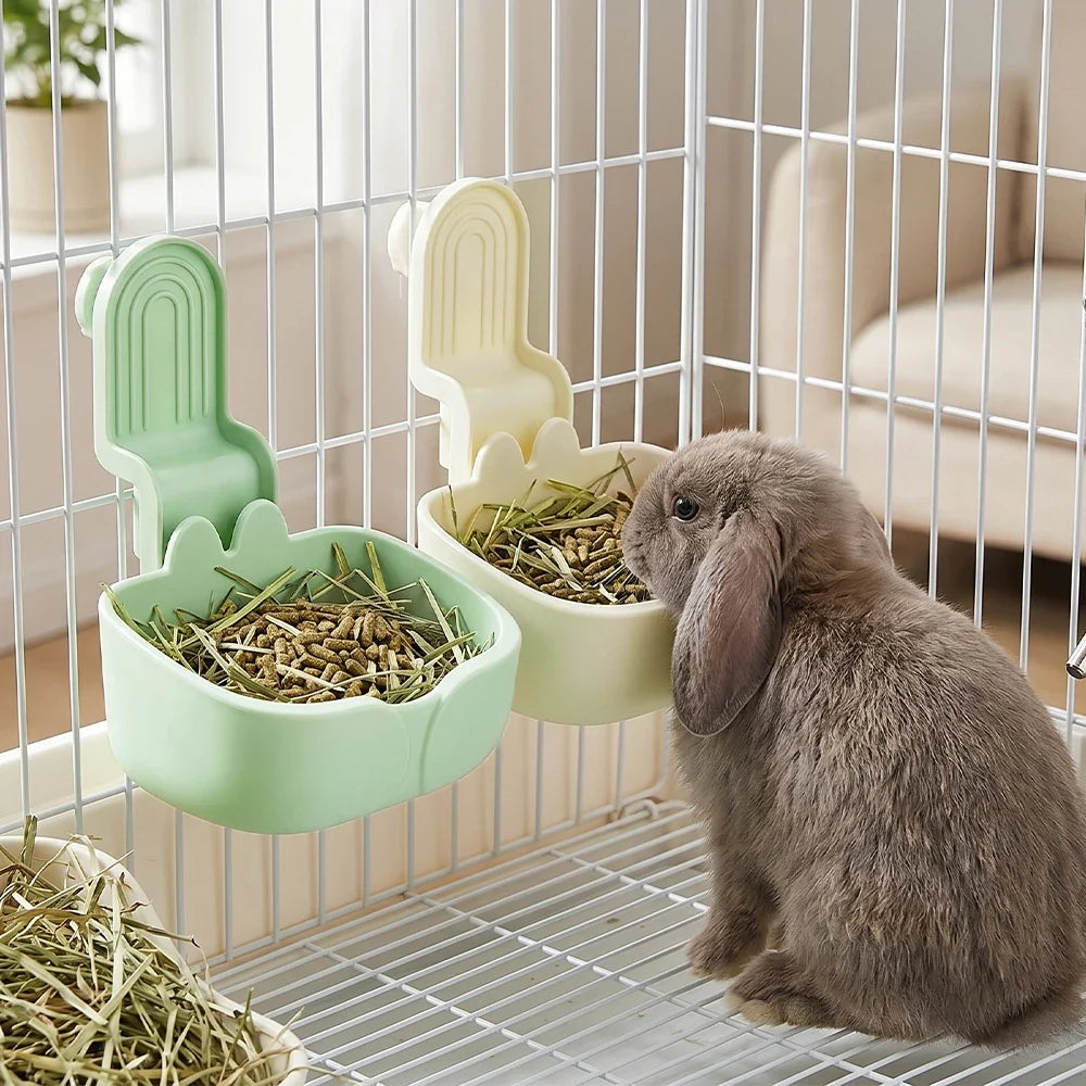 1PC Cute Rabbit Ear Pet Feeder Bowl Cage - MyPetDollar.com